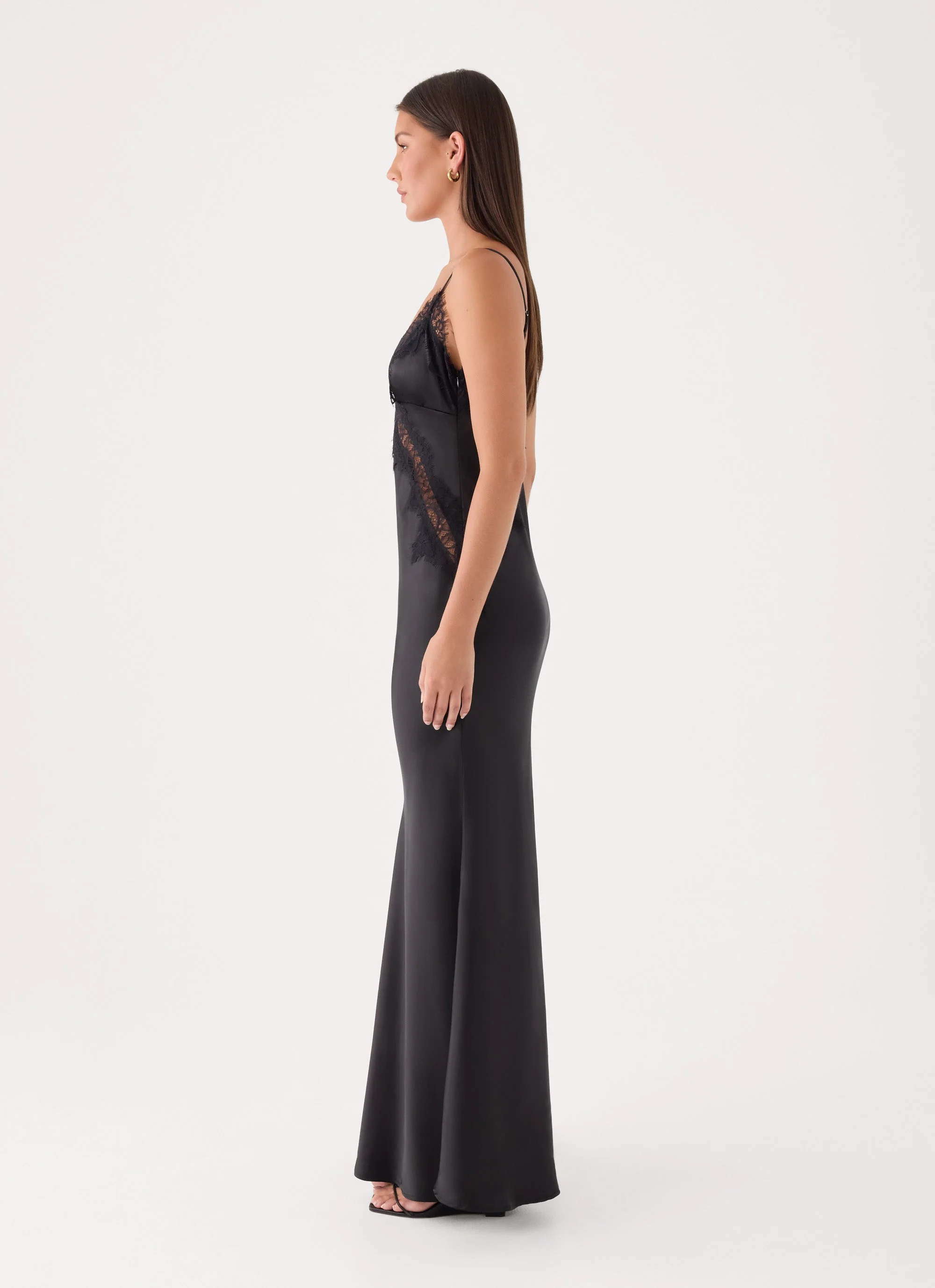 Winona Night Slip Dress - Black
