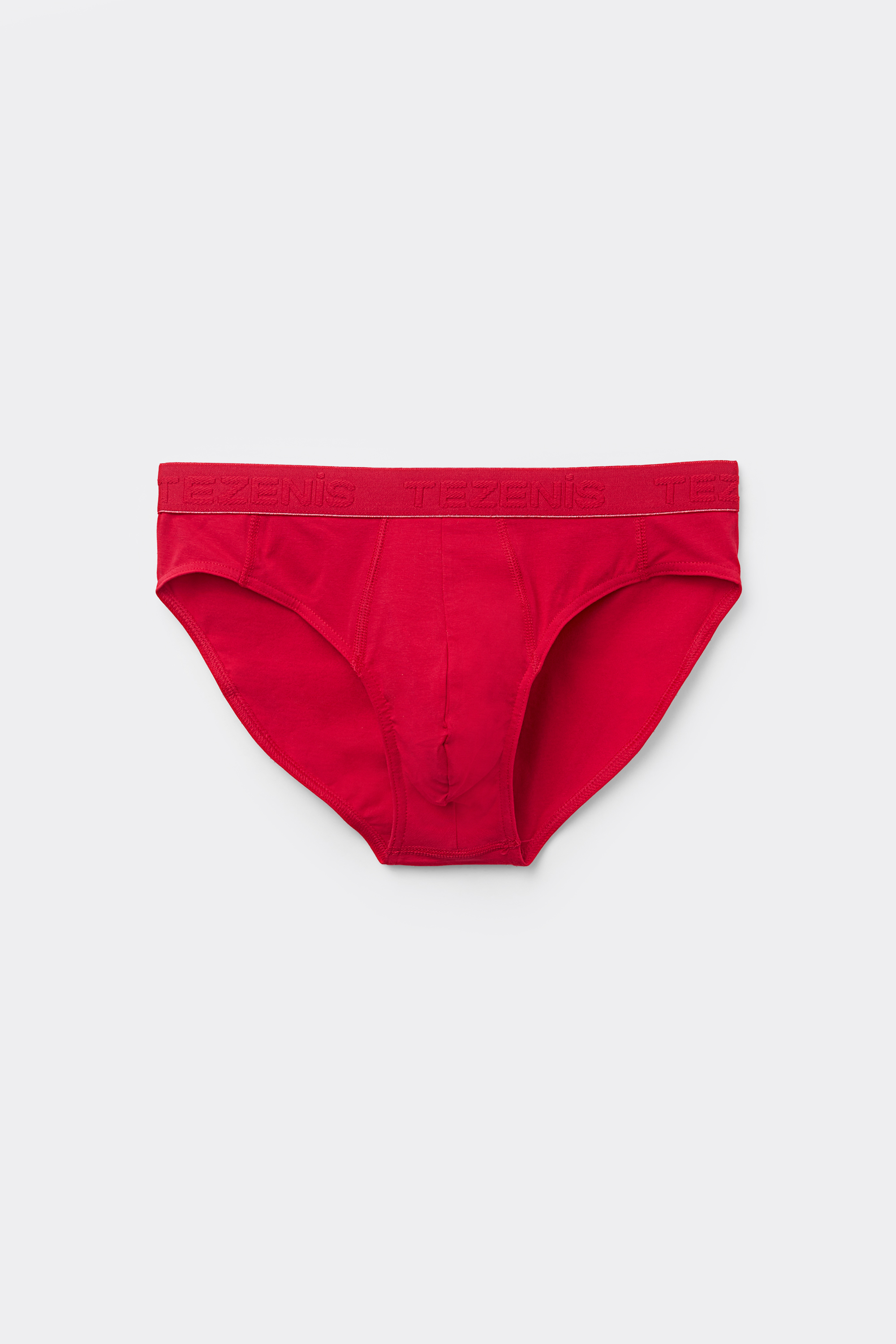 Cotton Briefs with Contrasting Seams and Logo