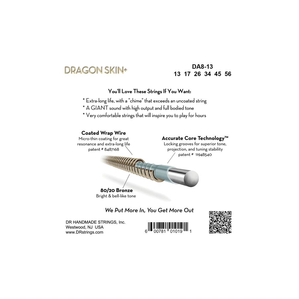 DR Strings Dragon Skin+ DA8