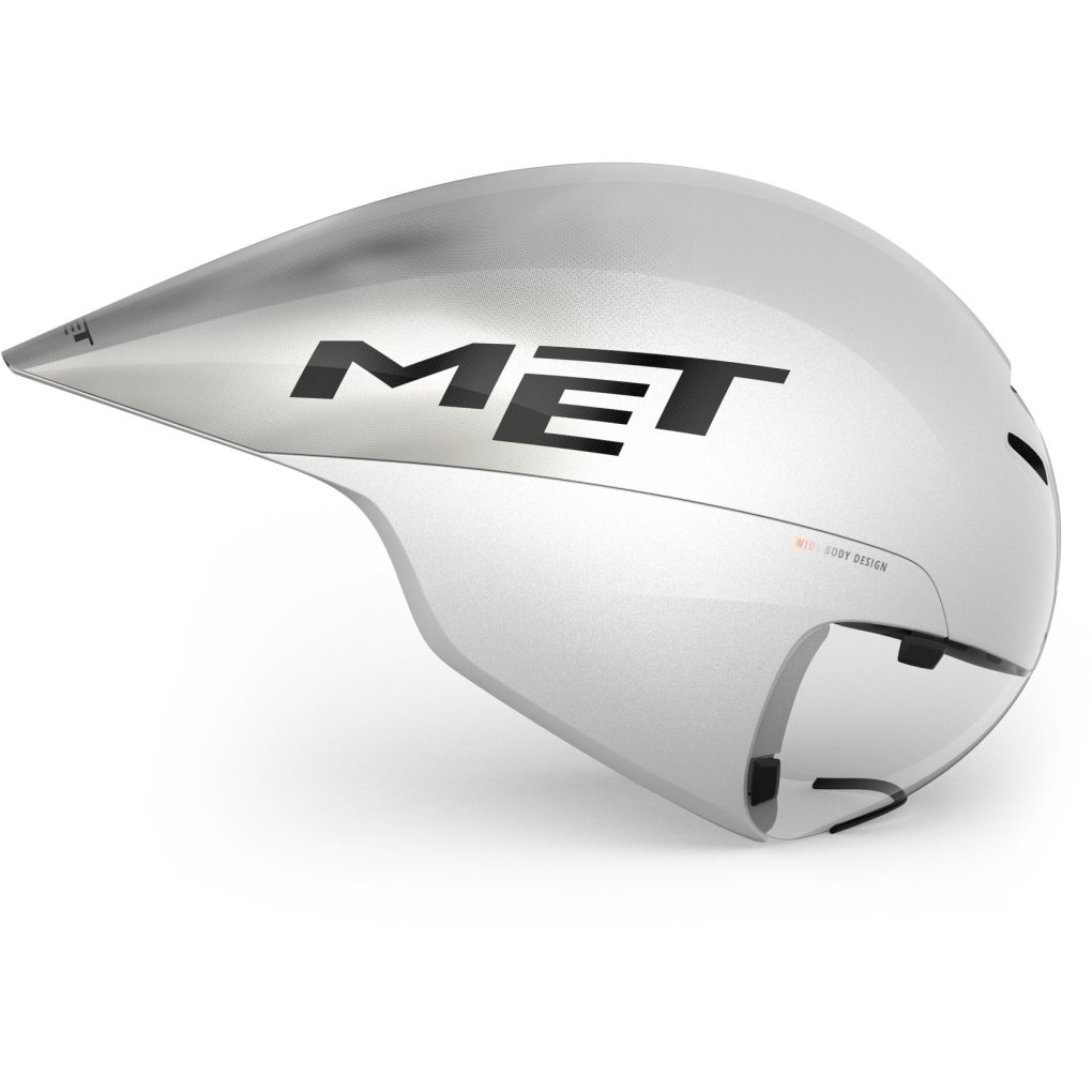 MET Drone Wide Body II Aero Helmet - White Metallic/Glossy