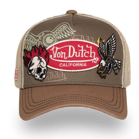 Von Dutch Patches Cap - BeigeRef: VDH0315 / VD/1/CT/PATCHES/12-TU