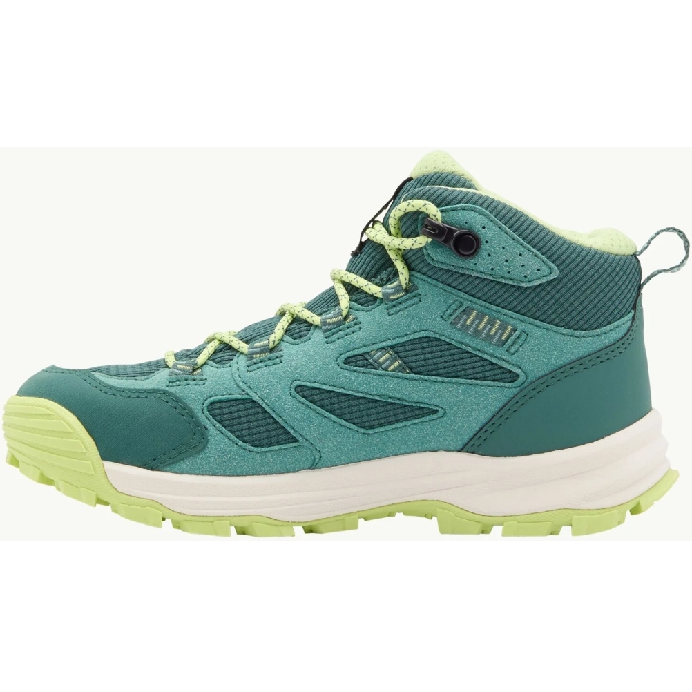 Jack Wolfskin Vojo Tour Texapore Mid Hiking Shoes Kids - jade green