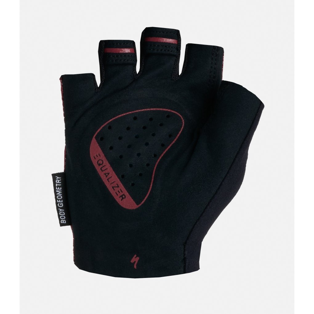 Specialized Body Geometry Grail SF Short Finger Gloves - garnet red