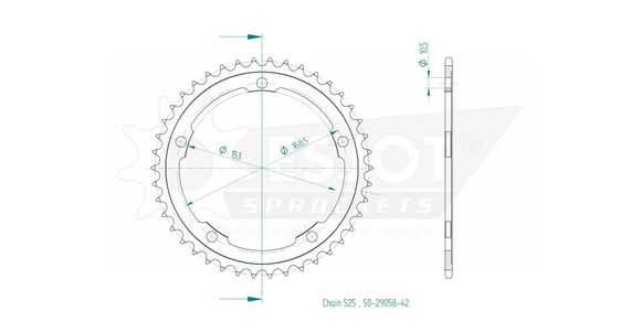 Couronne Esjot 42 dentsRef : ESJO00059A / 12113005