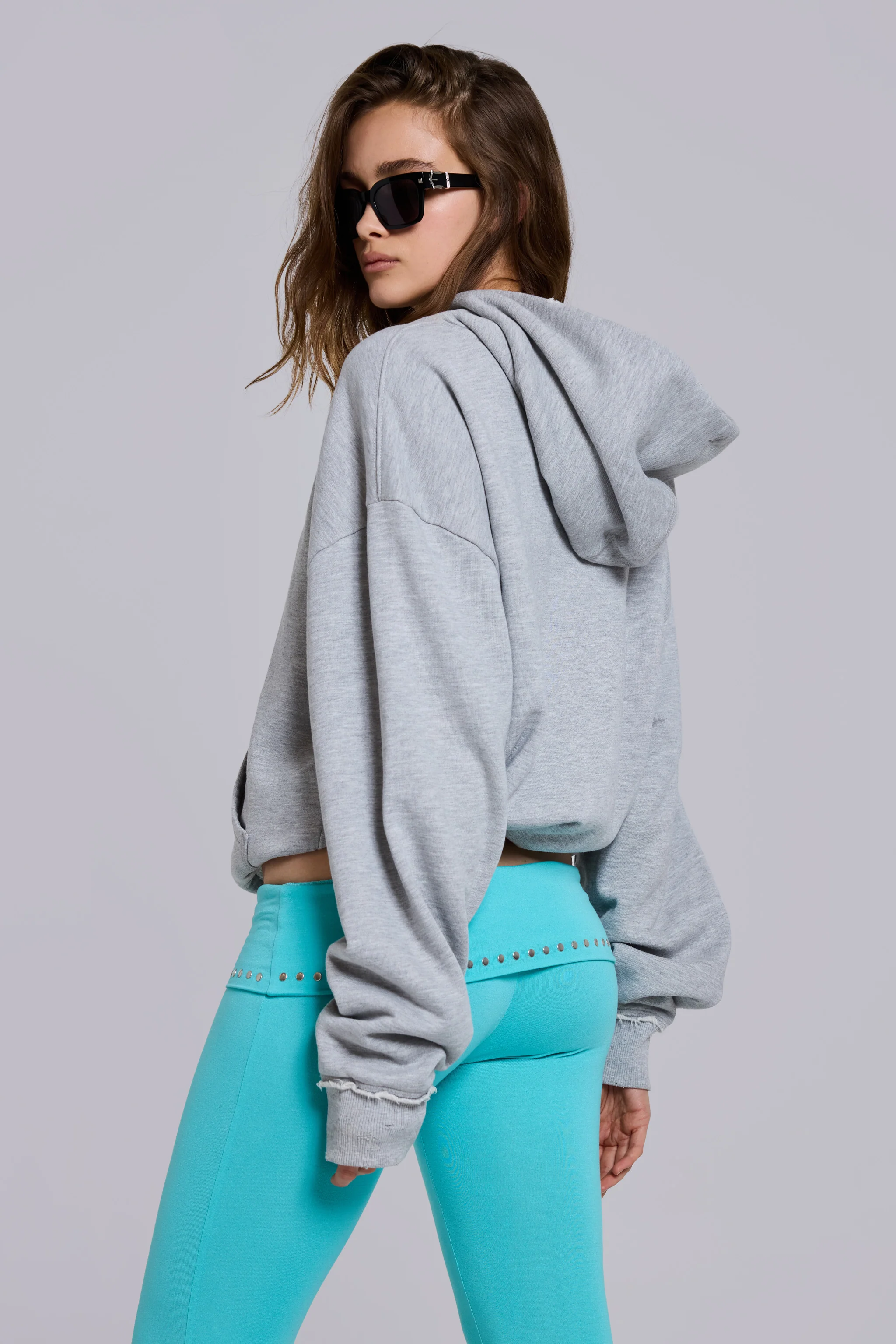 Grey Marl Oversized Monster Hoodie