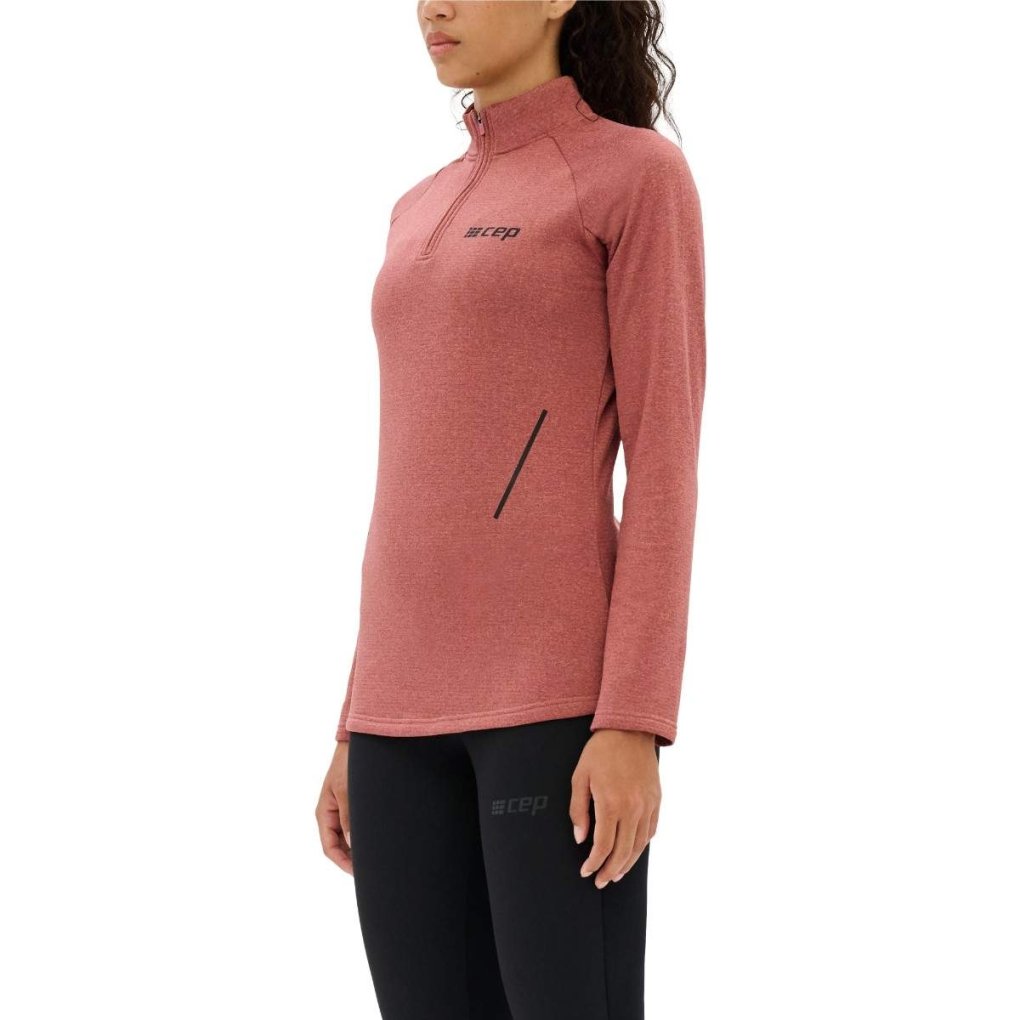 CEP Cold Weather Zip Longsleeve Shirt Women - rose
