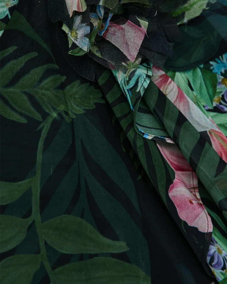 Samara Ruffled Silk Chiffon Dress
