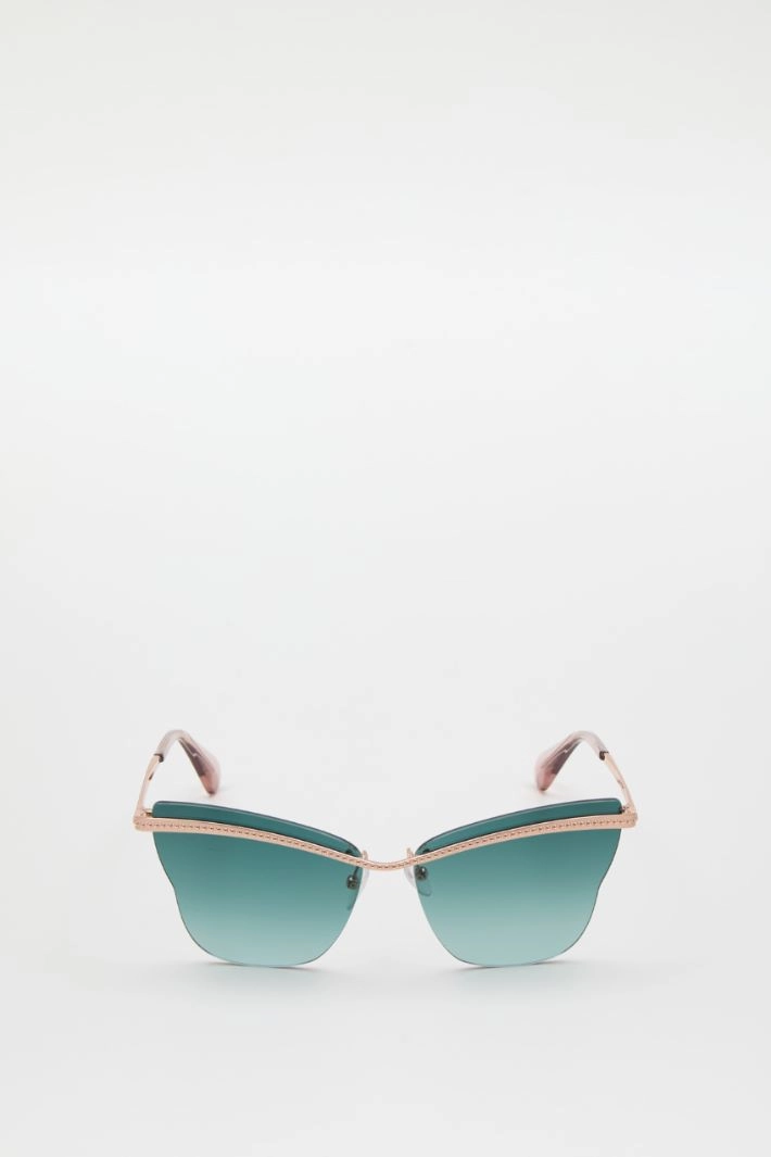 Butterfly glasses with studs - GREEN