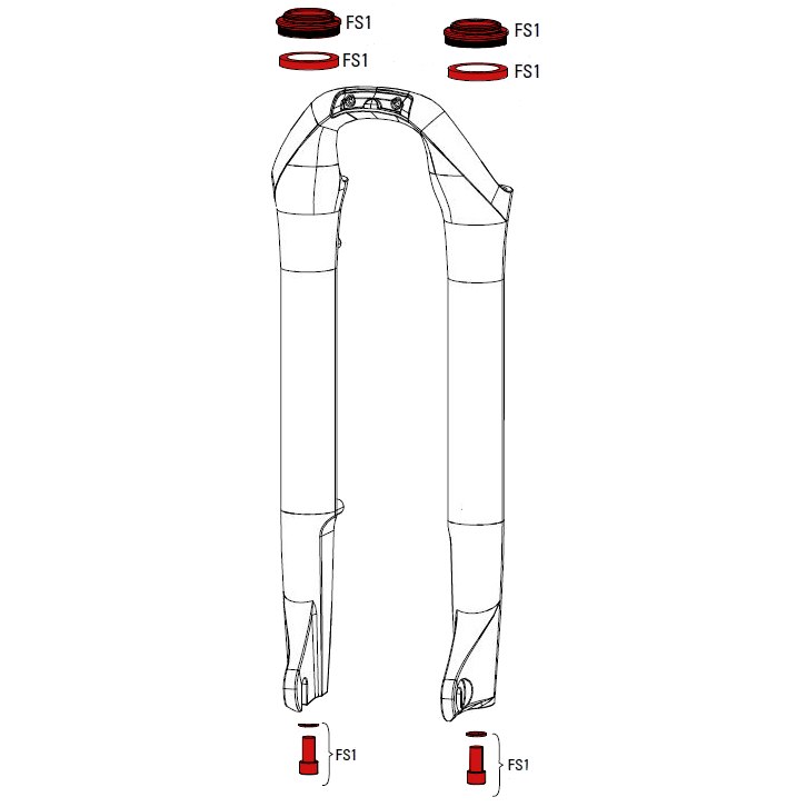 RockShox Service Kit Full Paragon Gold A1 - 11.4018.056.000