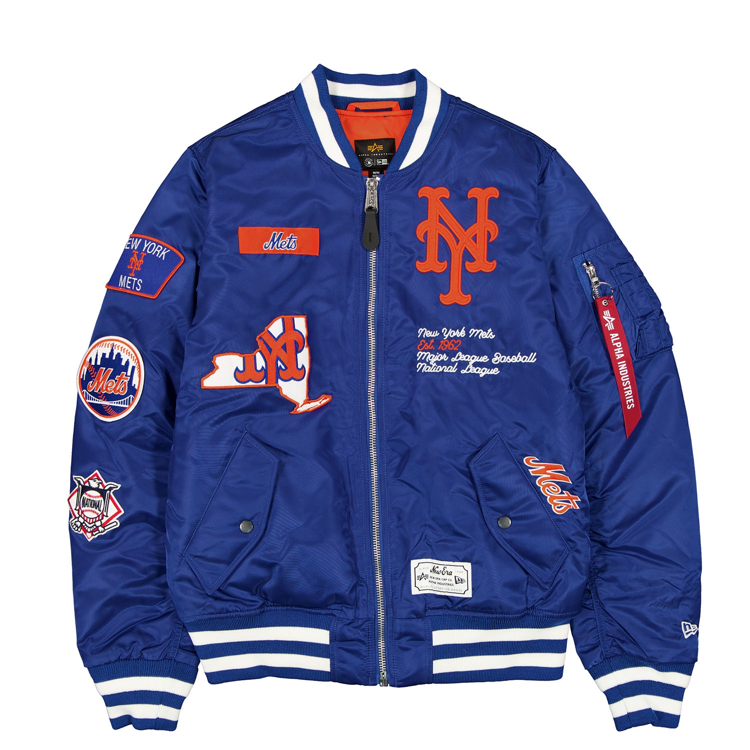 New York Mets Alpha Industries MA-1 MLB Bomber Jacket Blue
