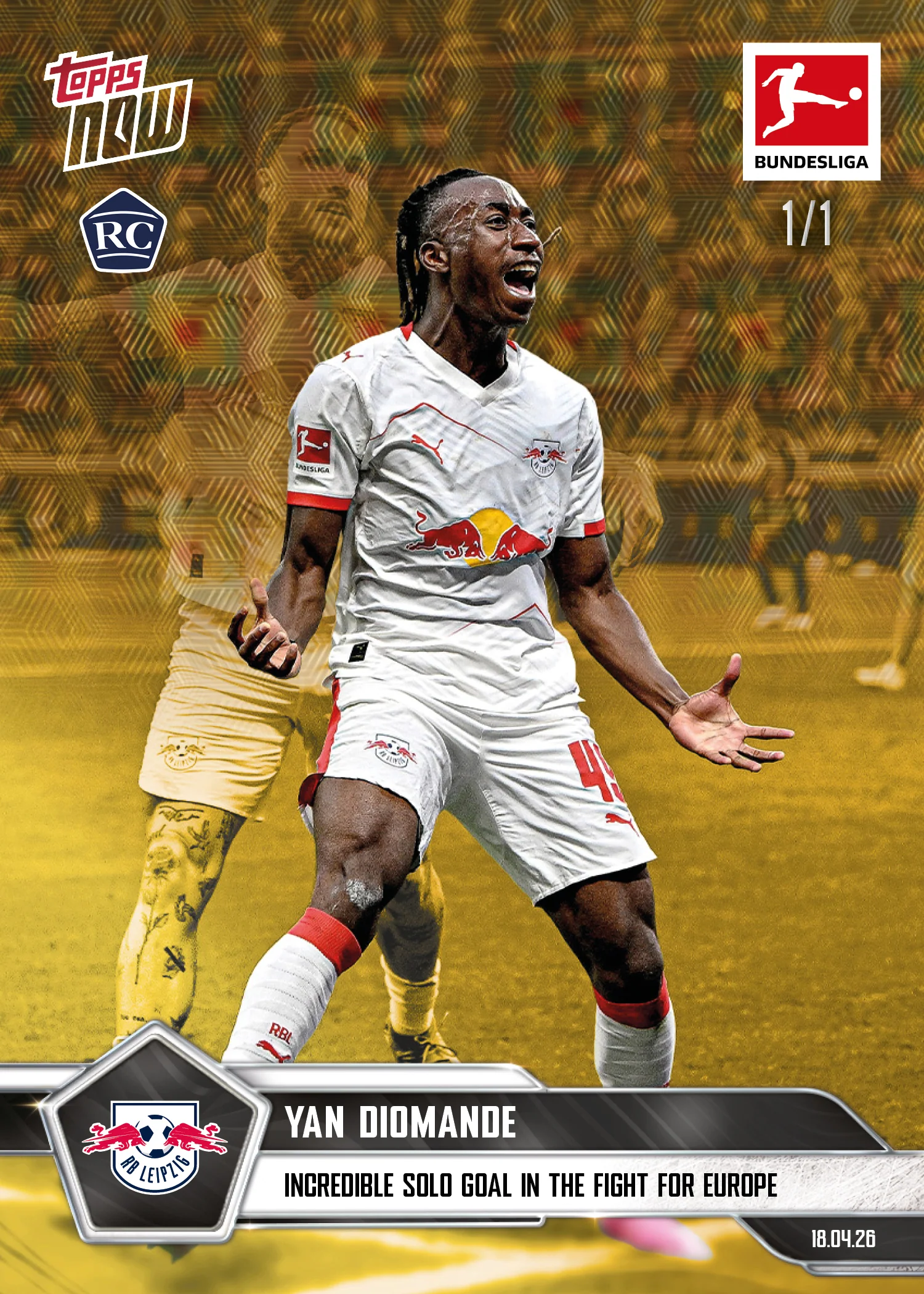 Yan Diomande - 2025-26 Bundesliga Topps NOW® - Card 174
