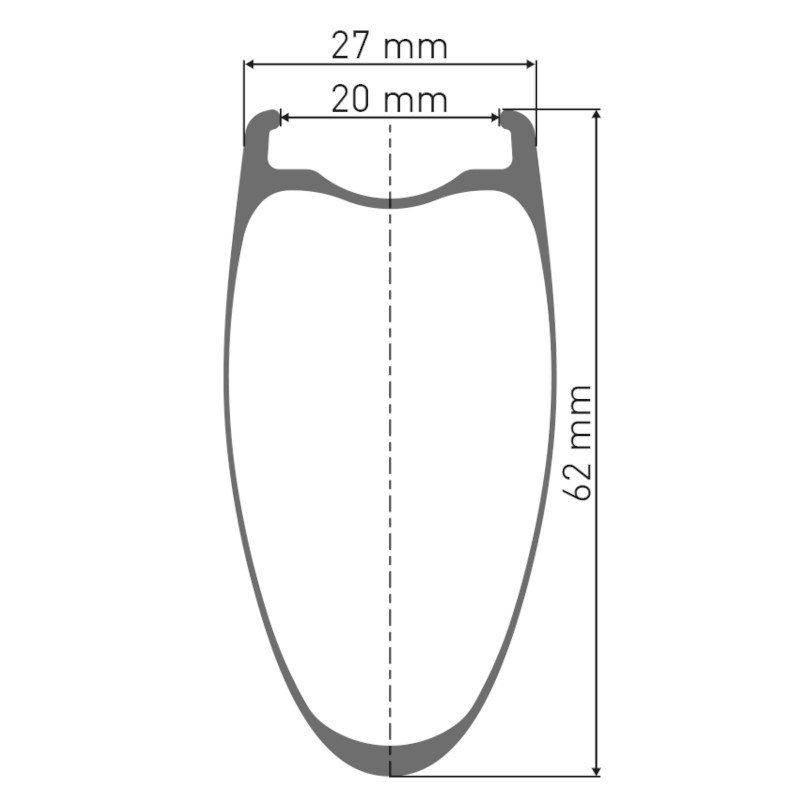 DT Swiss TRC 1400 DICUT 62 Track Front Wheel - Carbon | Clincher | 100mm BO