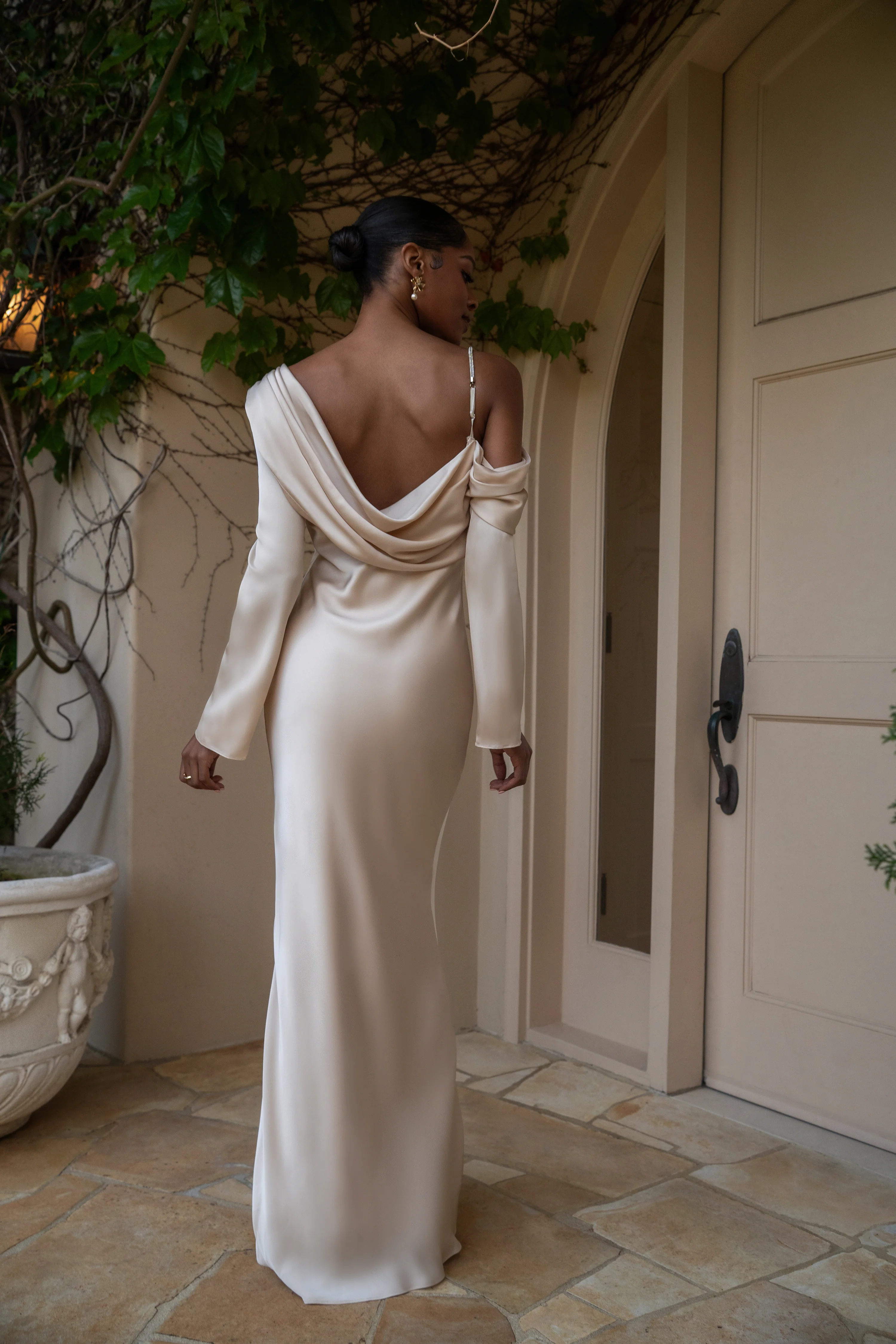 Champagne One And Only Satin Dress