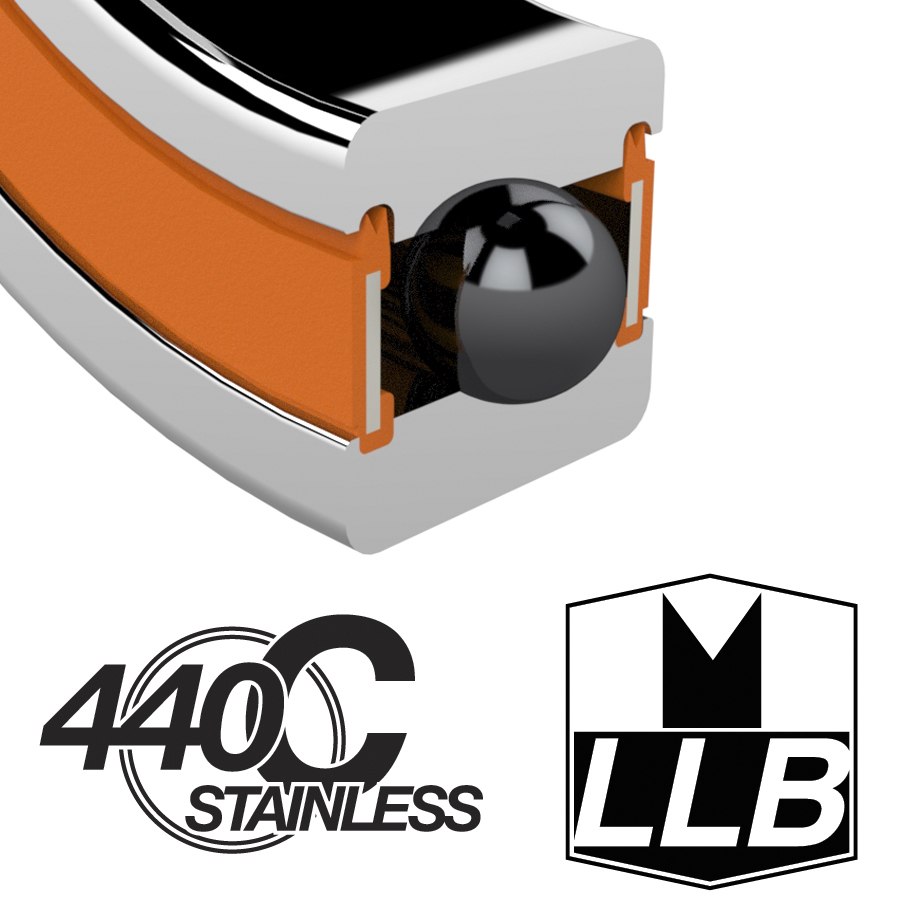 Enduro Bearings S6000 2RS - ABEC 3 - Stainless Steel Bearing - 10x26x8mm