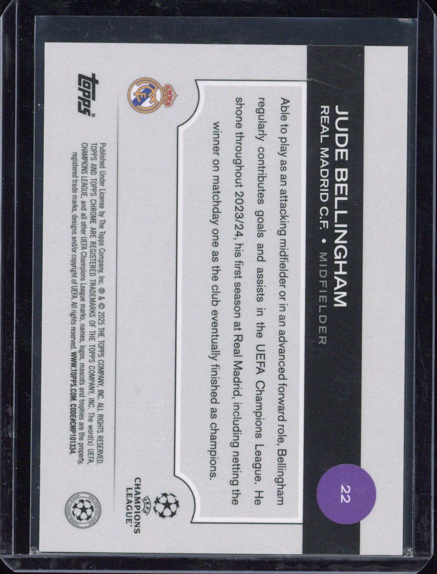 2025 Topps Chrome UCC Jude Bellingham Hero Variation #22