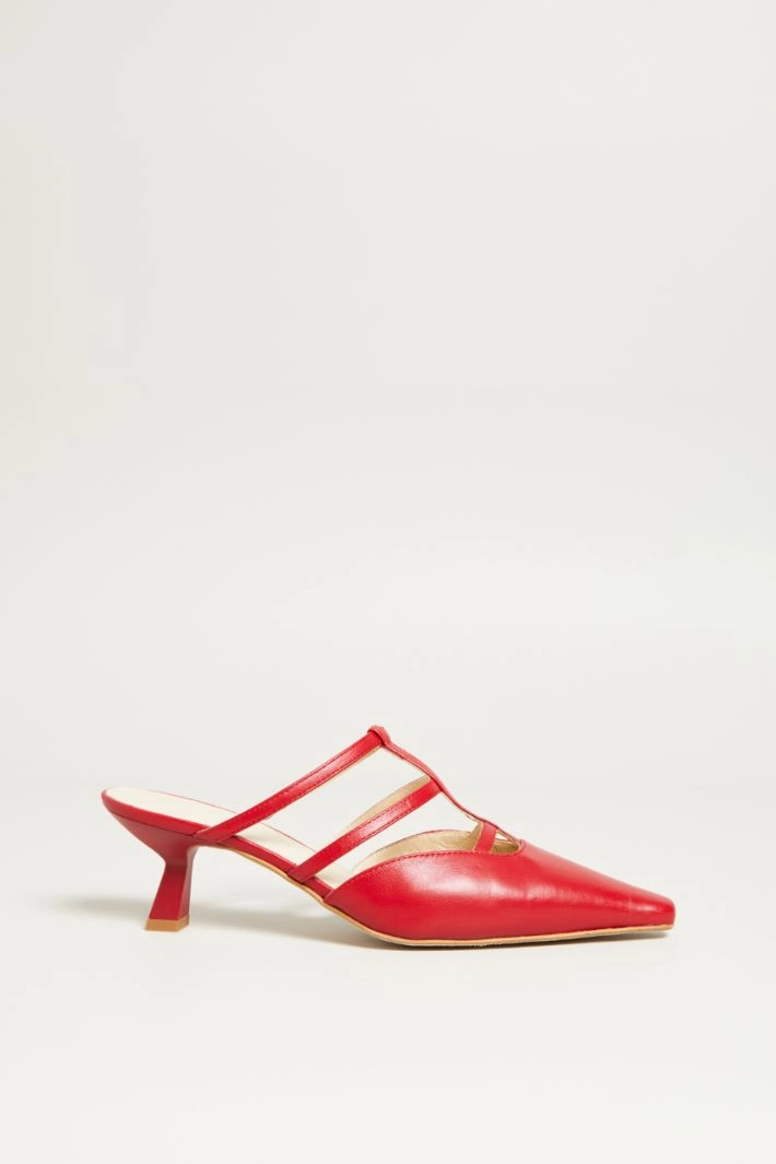 Slingbacks with heels - RED