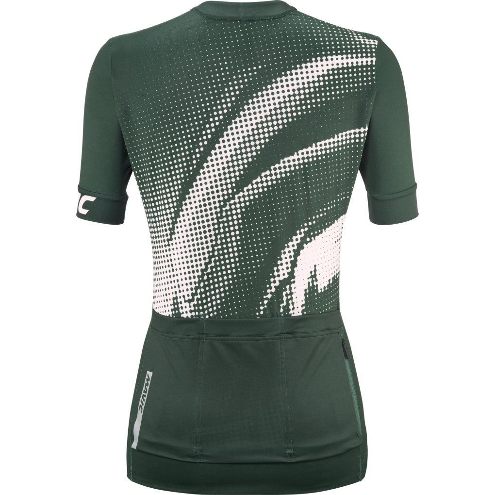 Mavic Aksium Graphic Jersey Women - forest green/rose