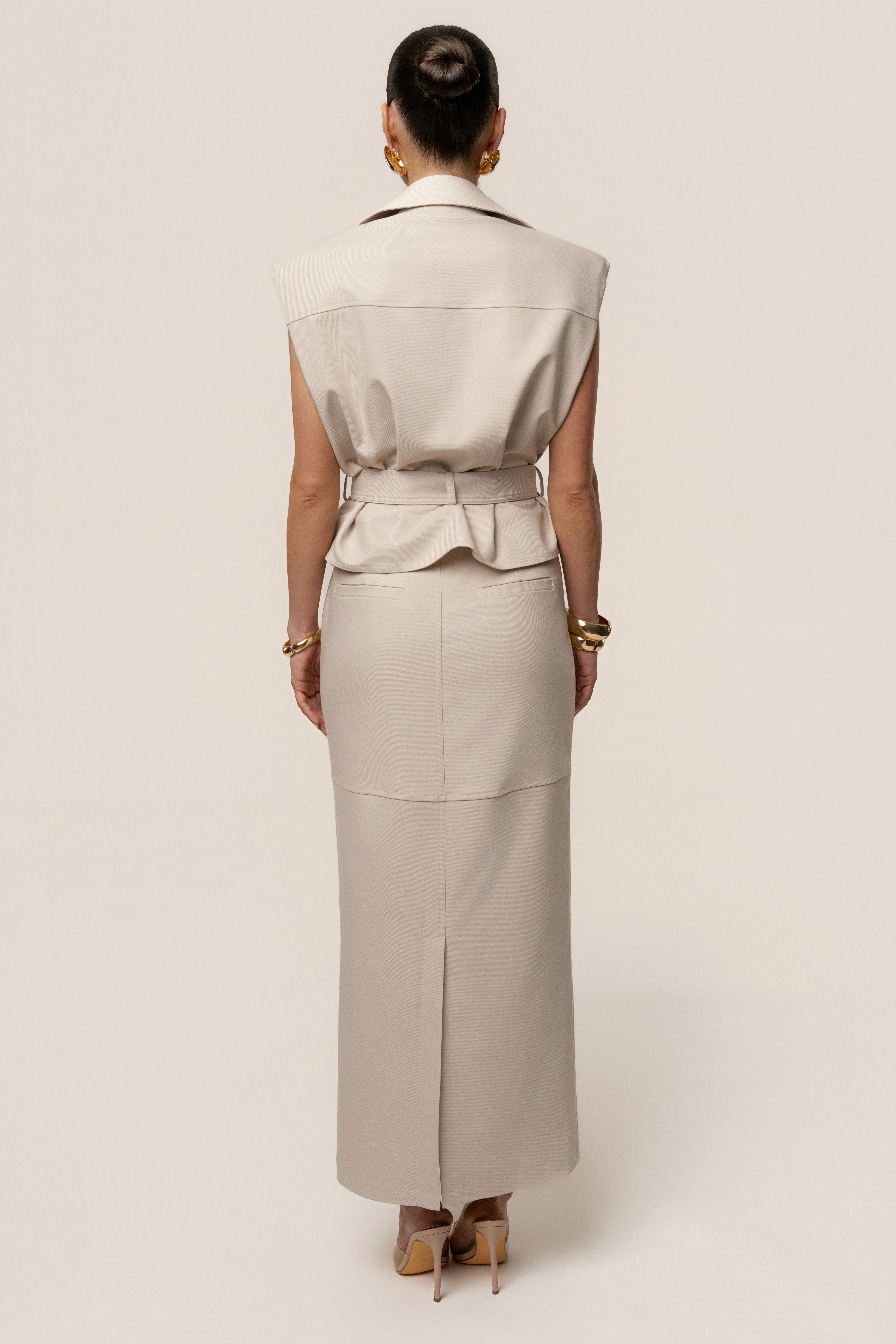 Beige In Focus Skirt