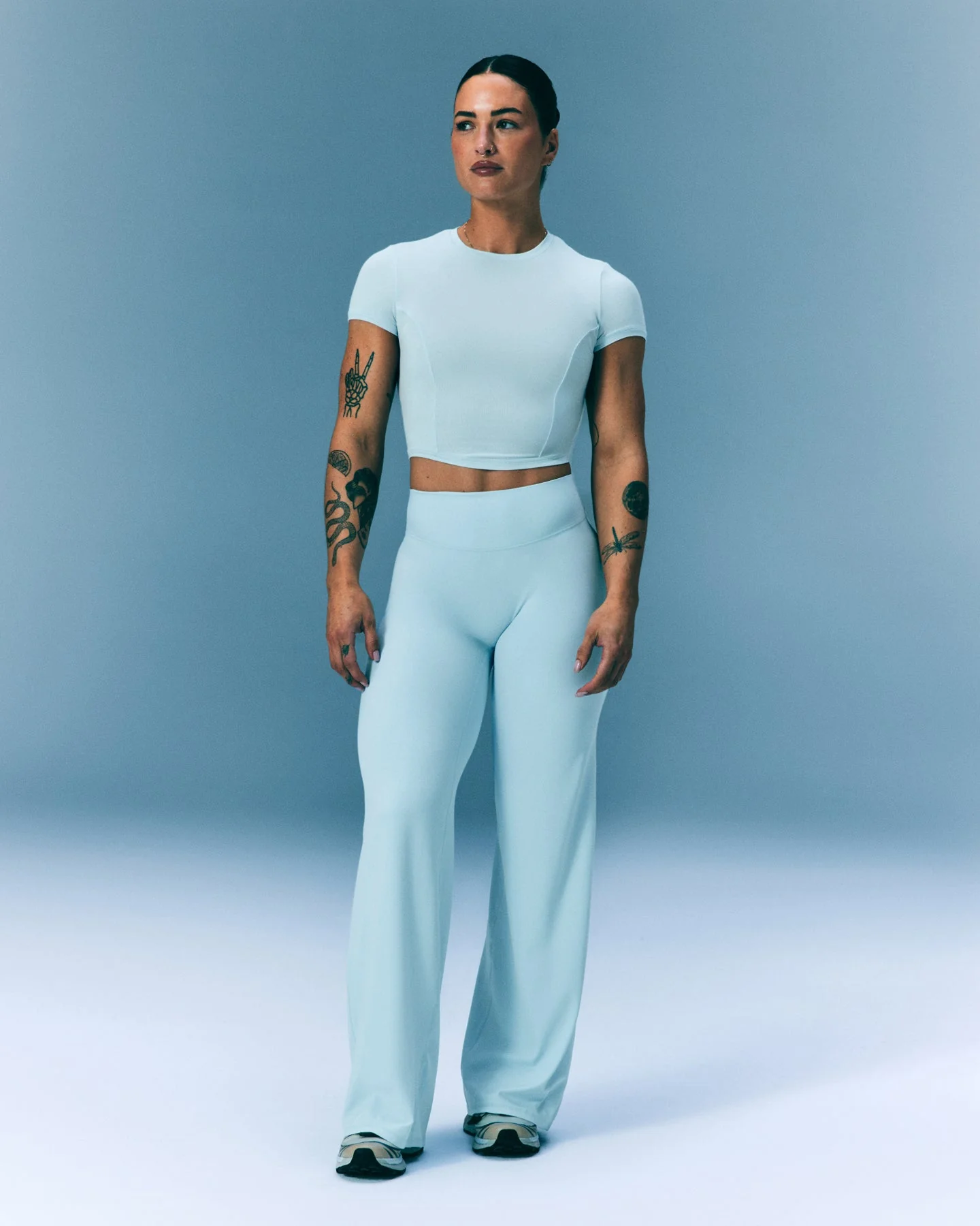 Mellow™ Motion Crew Neck Mid Top | Cloud Blue
