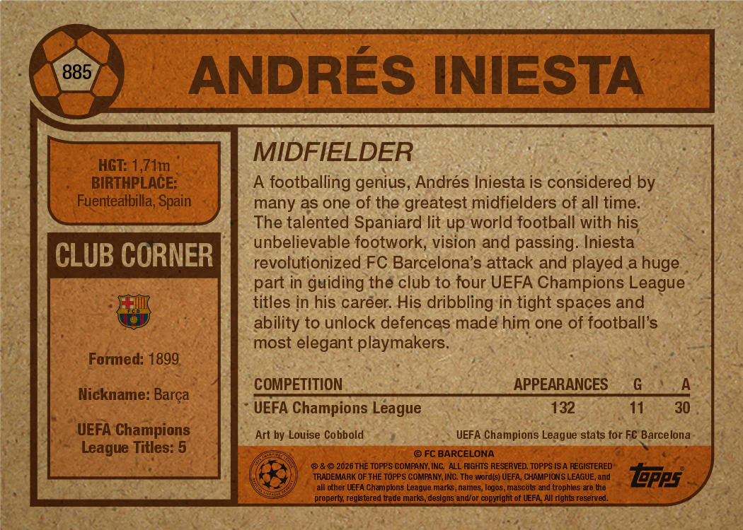 Andrés Iniesta - UCC Living Set® - Card 885