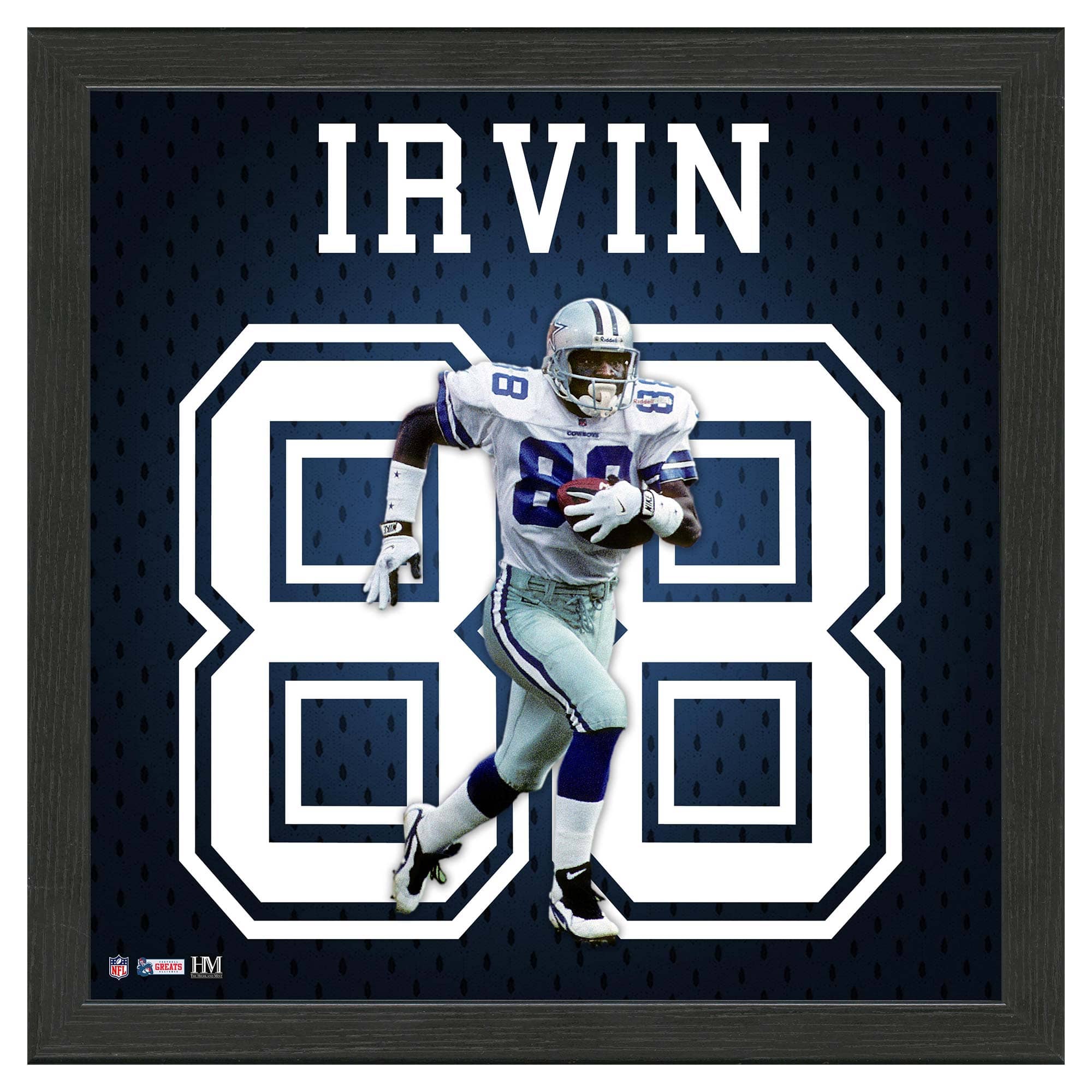Michael Irvin #88 Dallas Cowboys Impact Jersey Framed NFL Photo