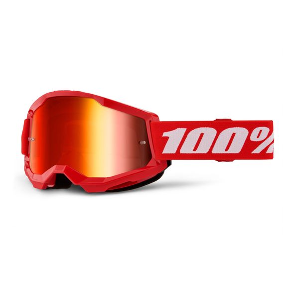 100% STRATA 2 cross mask Red - Mirror Red 2025 - RedRef: CE1369 / 50028-00018