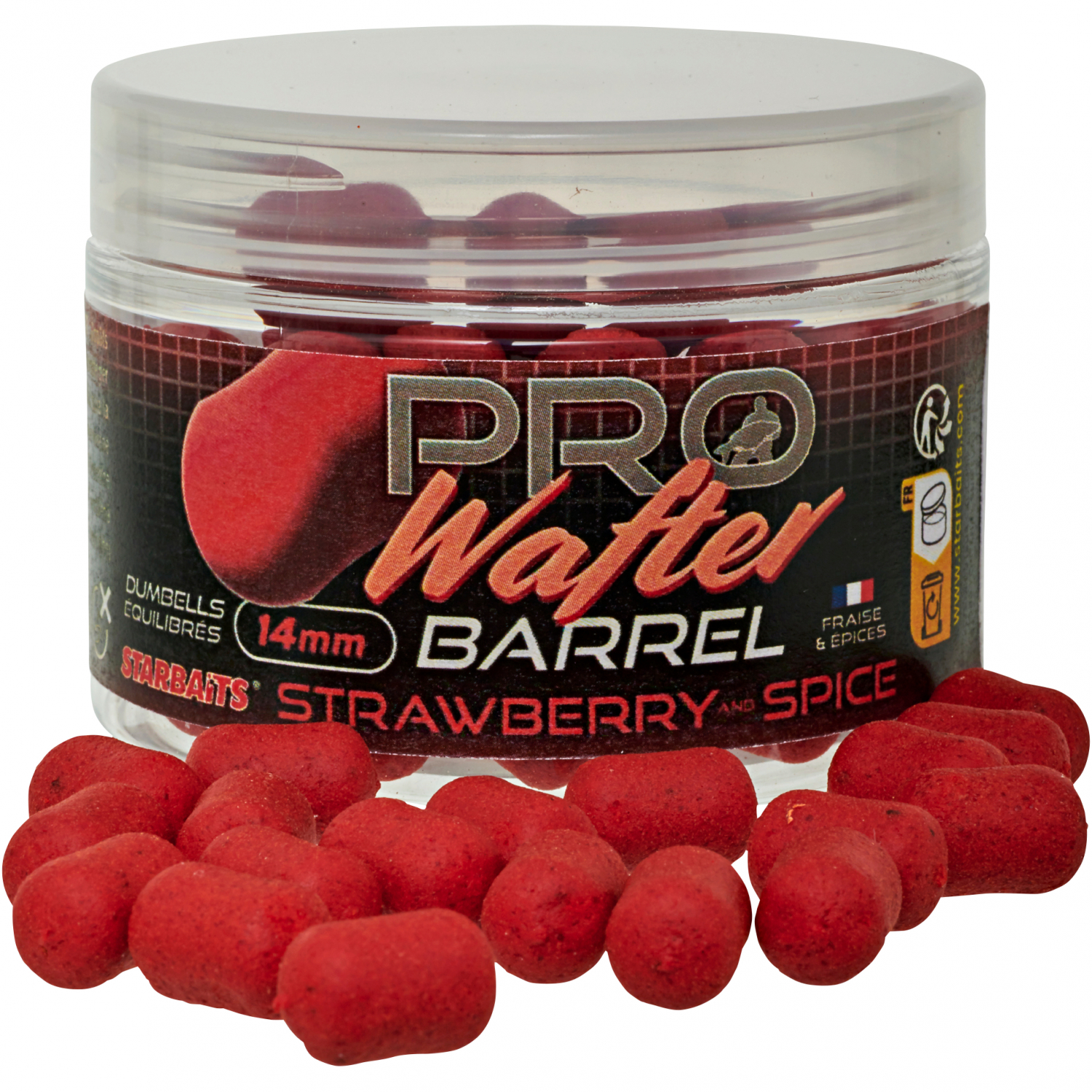 Starbaits Pro Wafter Barrel (Strawberry Spice)