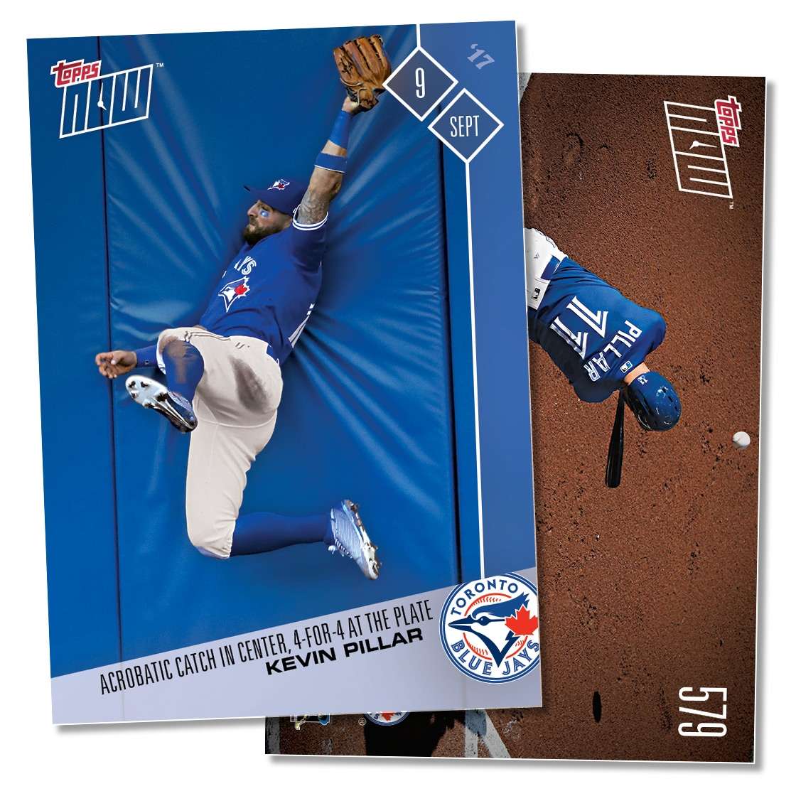 Kevin Pillar - 9/9/2017 MLB TOPPS NOW® Card 579 Print Run: 139