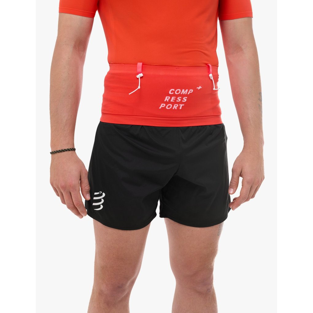 Compressport Free Belt Pro - tigerlily/fluo red