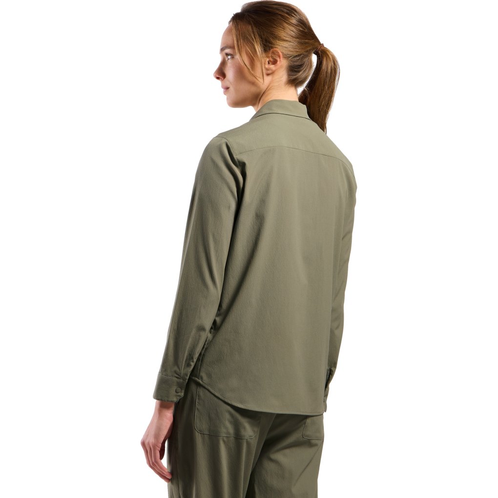 Odlo Essentials Long Sleeve Hiking Shirt Women - vetiver