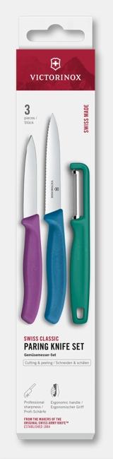 Swiss Classic Paring Knife Set with I-Peeler, 3 Pieces, 10 cm