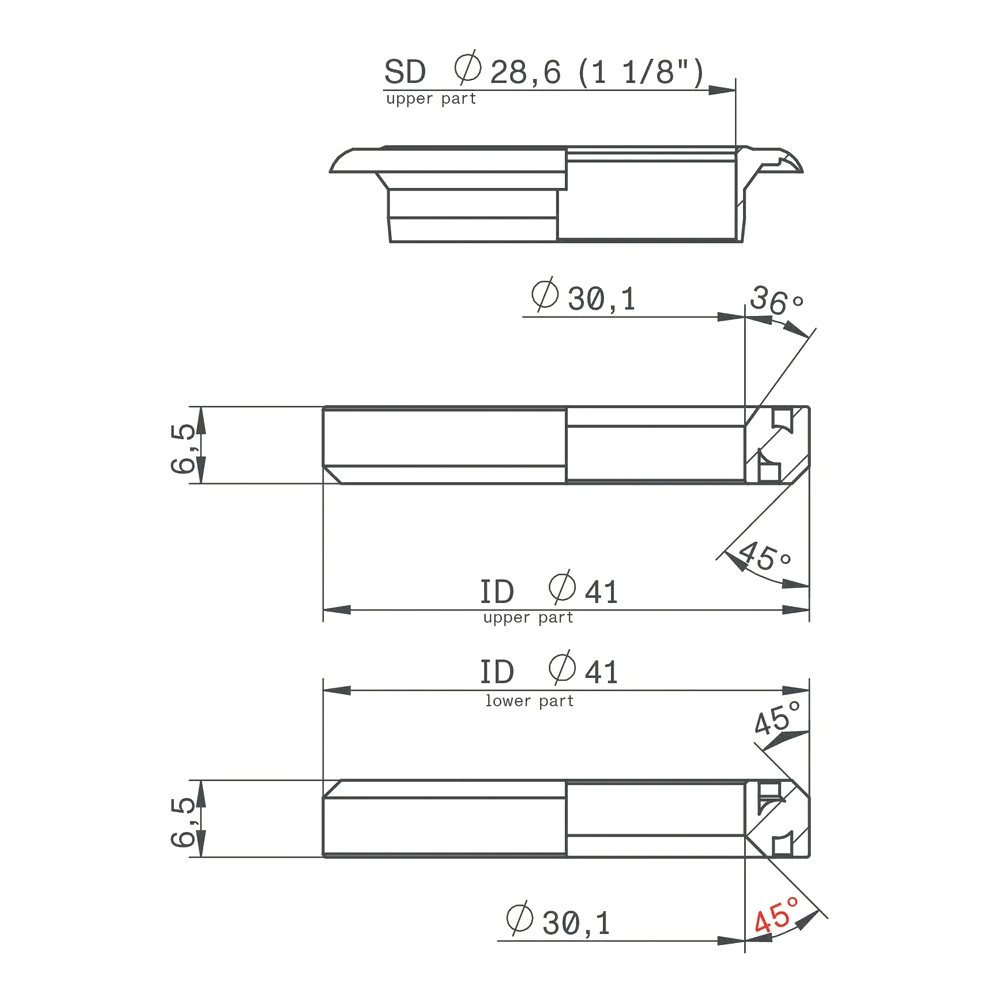 ACROS a02 Bearing Set for IS41 / IS41 Headsets