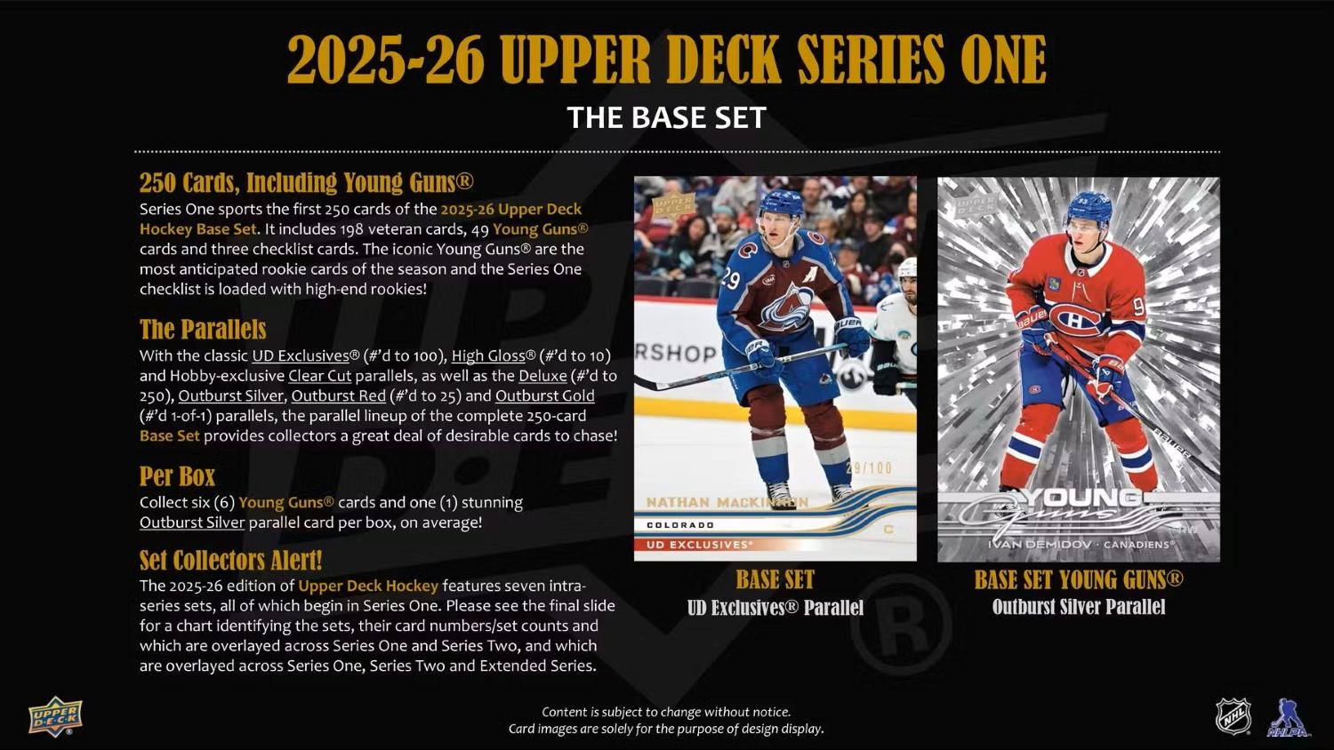 2025/26 Upper Deck Series 1 Hockey NHL Hobby Box