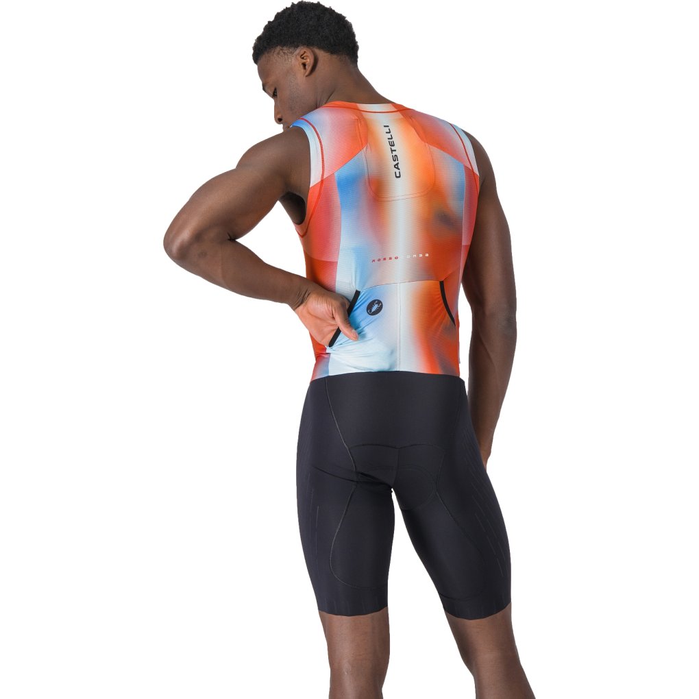 Castelli Free Sanremo 3 Suit Sleeveless Men - paprika/winter sky-black 655