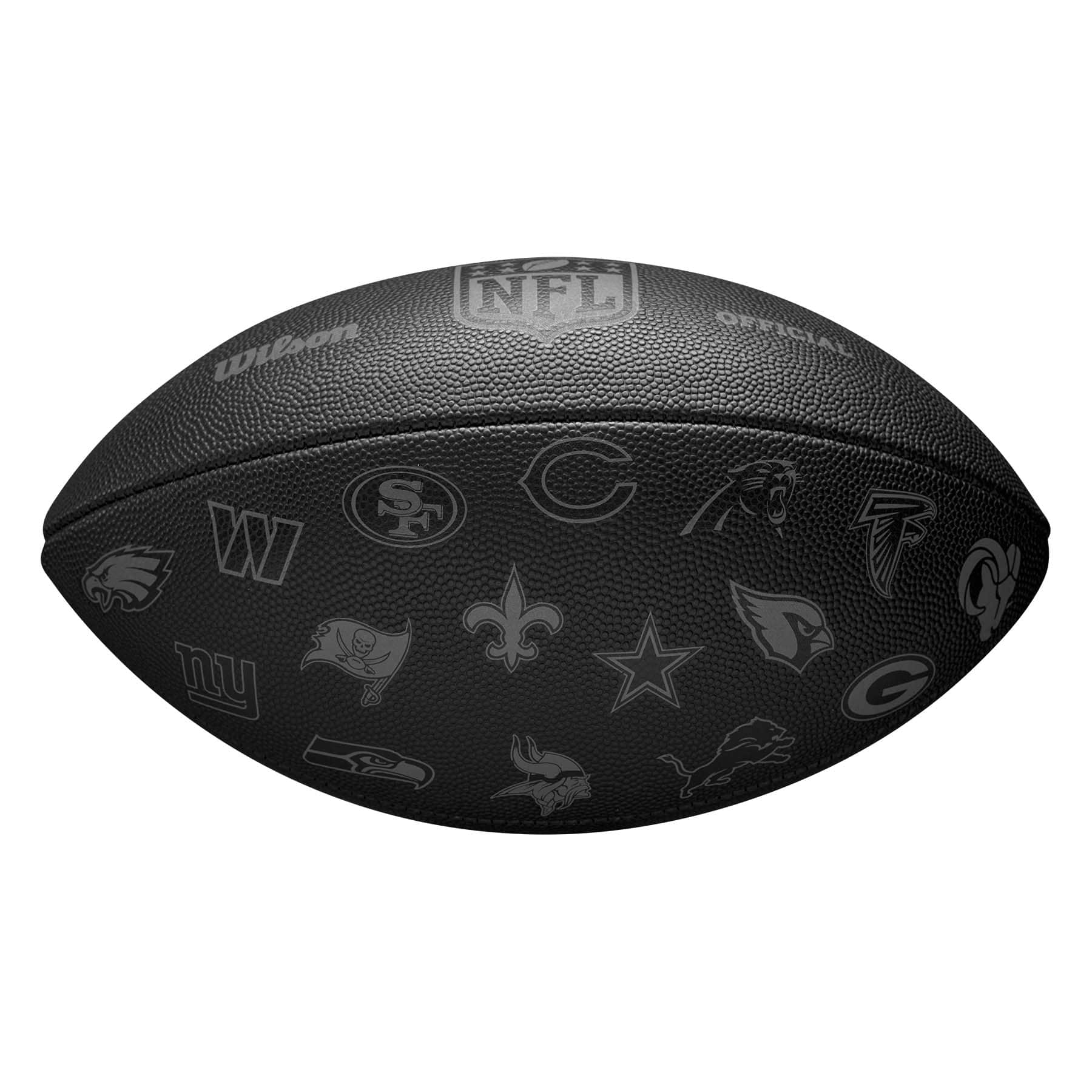 Wilson NFL All Team Logos Black Full Size Football