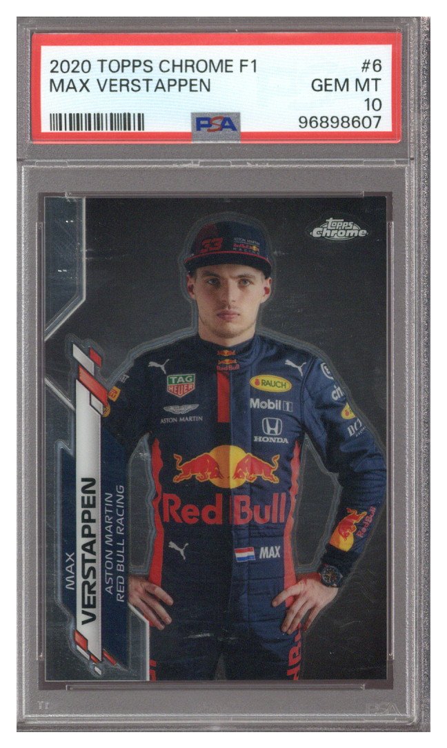 2020 Topps Chrome F1 Max Verstappen Card #6 PSA 10