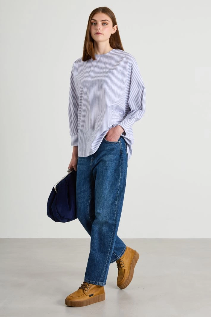 Kimono sleeve tunic - BLUE