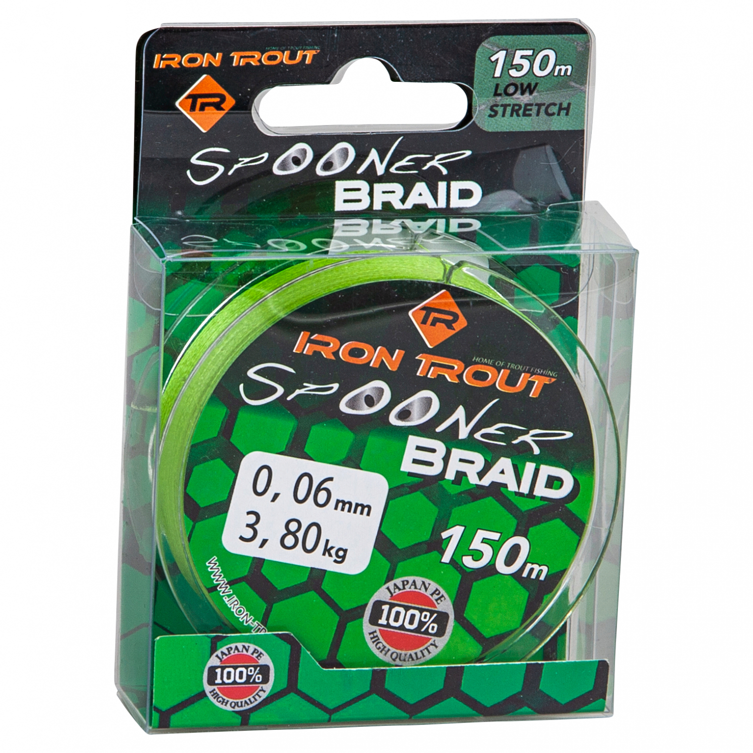Iron Trout Fishing Line Spooner Braid (camo green, 150m)