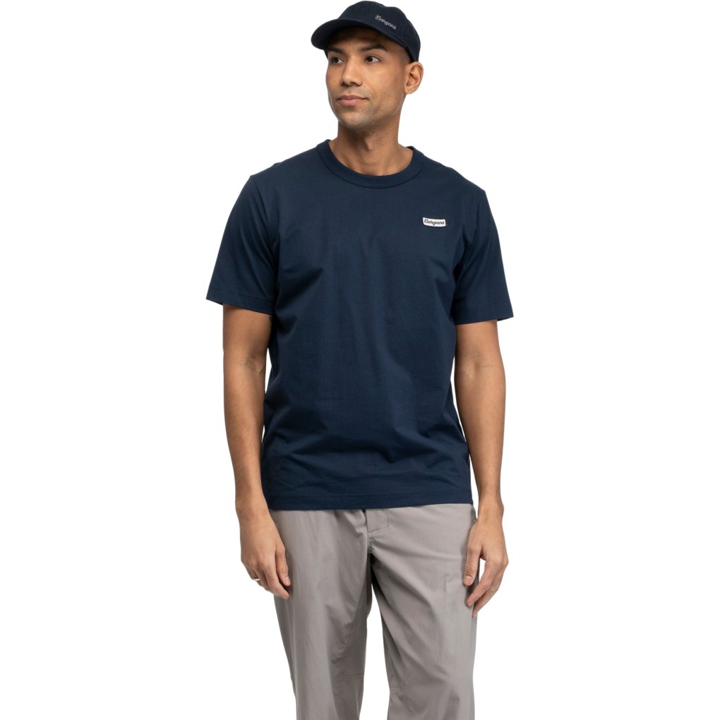 Bergans Logo Cotton Tee Men - navy blue