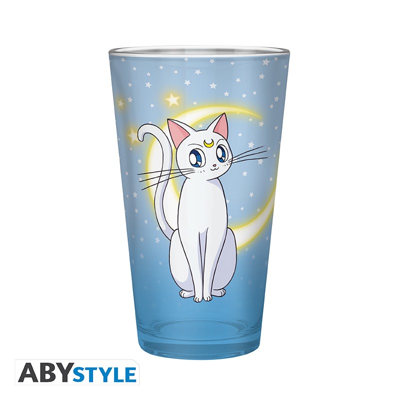 SAILOR MOON Large Glass Luna & Artemis