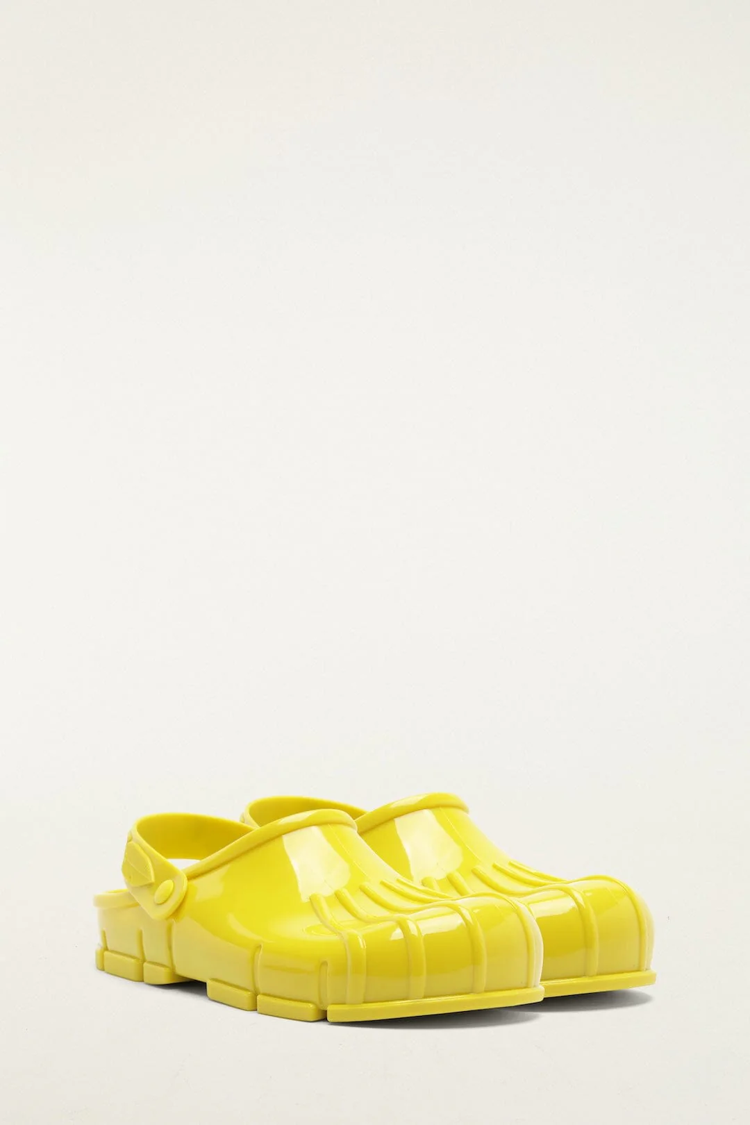 Yellow Monstera Slingback Rain Clog