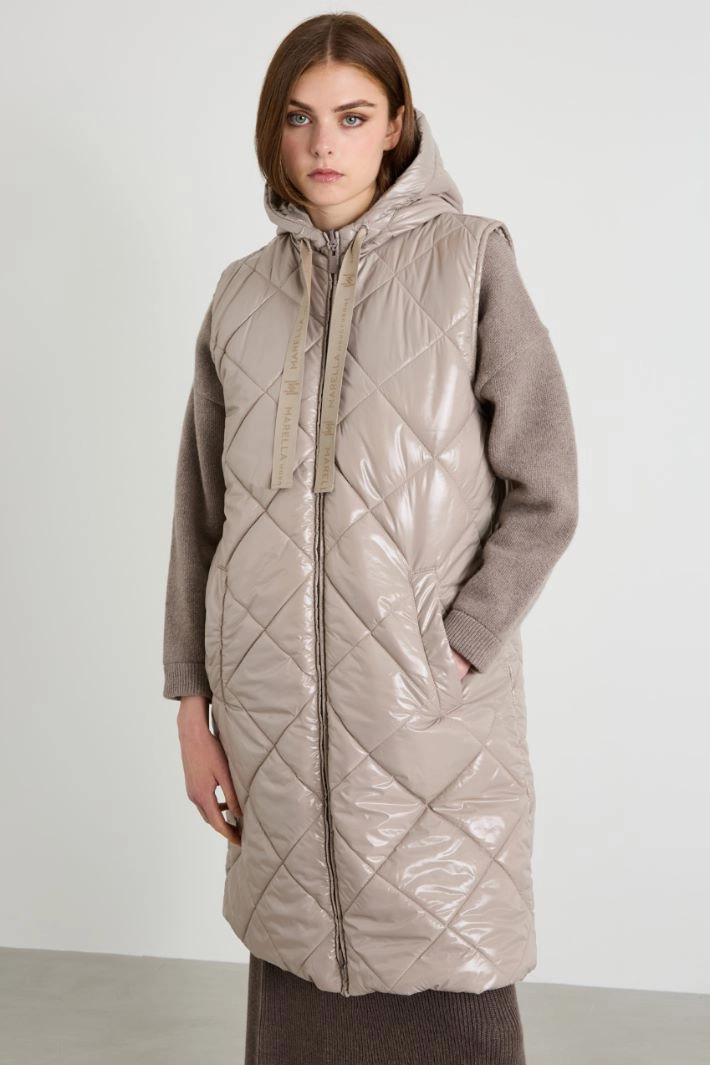 Padded  reversible gilet - DOVE GREY