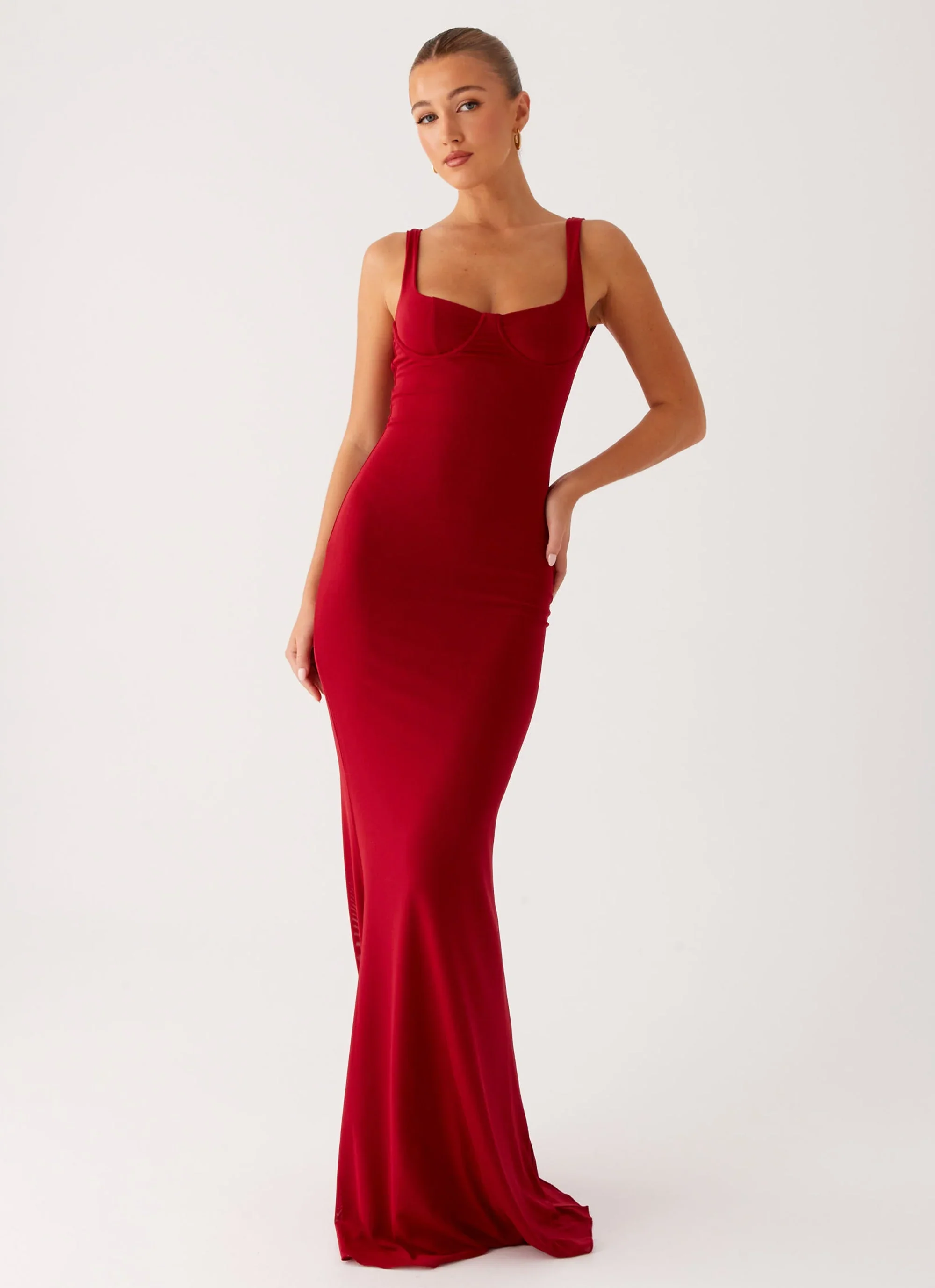 Safiya Maxi Dress - Maroon