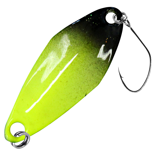 FTM Trout Spoon Tremo (2.3 g, Yellow\/Black, Orange UV)