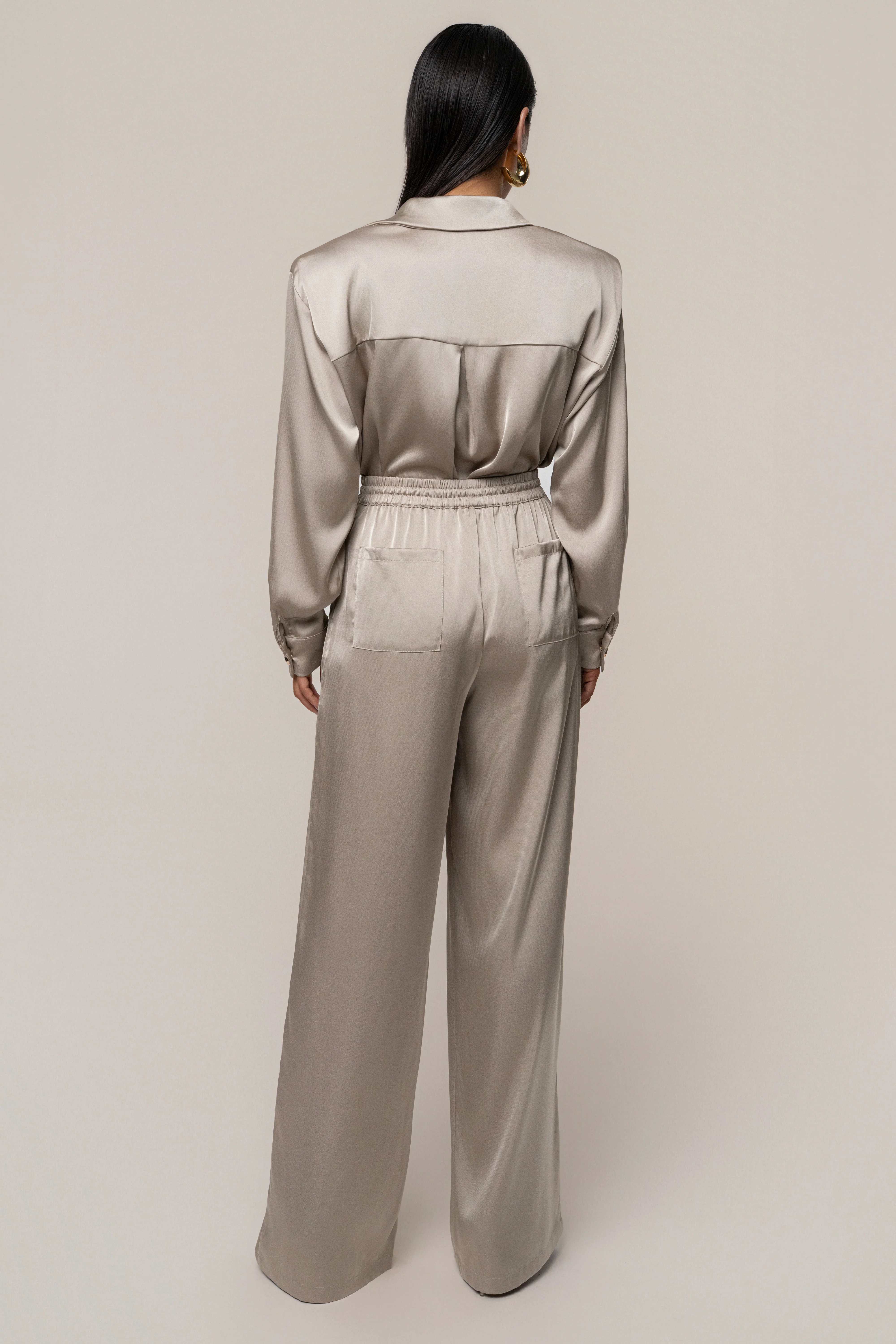 Beige Sunny Day Drawstring Pants