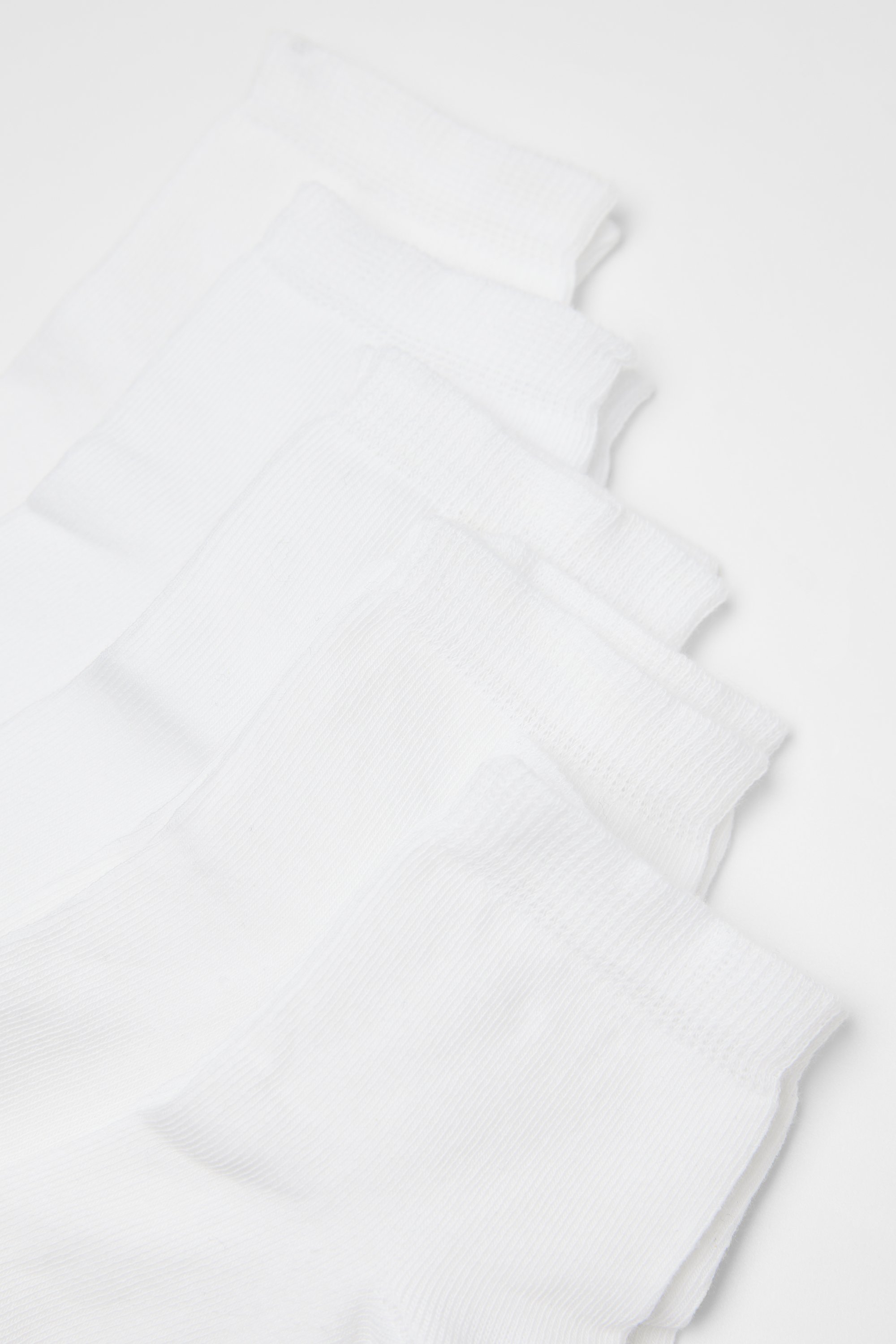 5 Pairs of Kids' Unisex Short Light Cotton Socks