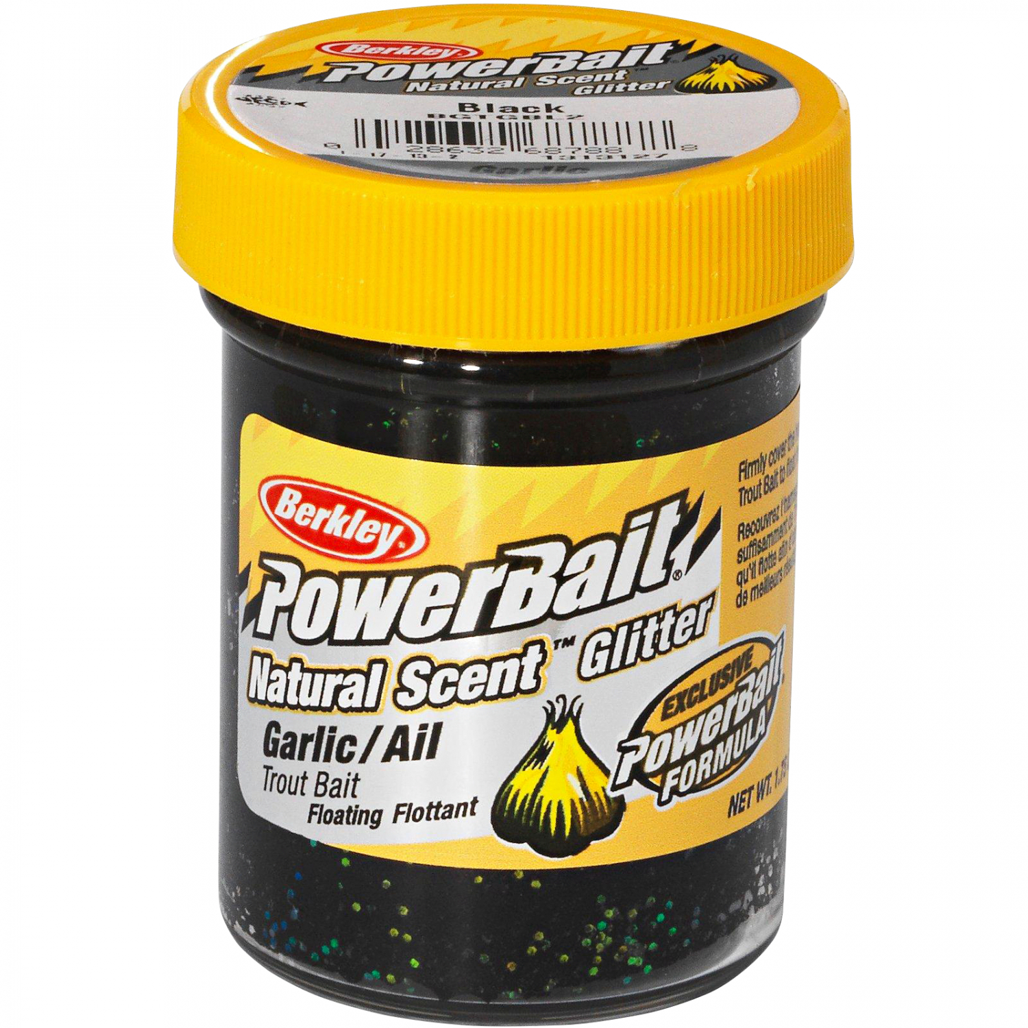 Berkley PowerBait® Natural Glitter Trout Bait (Garlic Black Glitter)