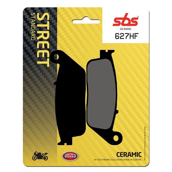 SBS 627HF Organic Front Brake PadsRef: 627HF / 627000