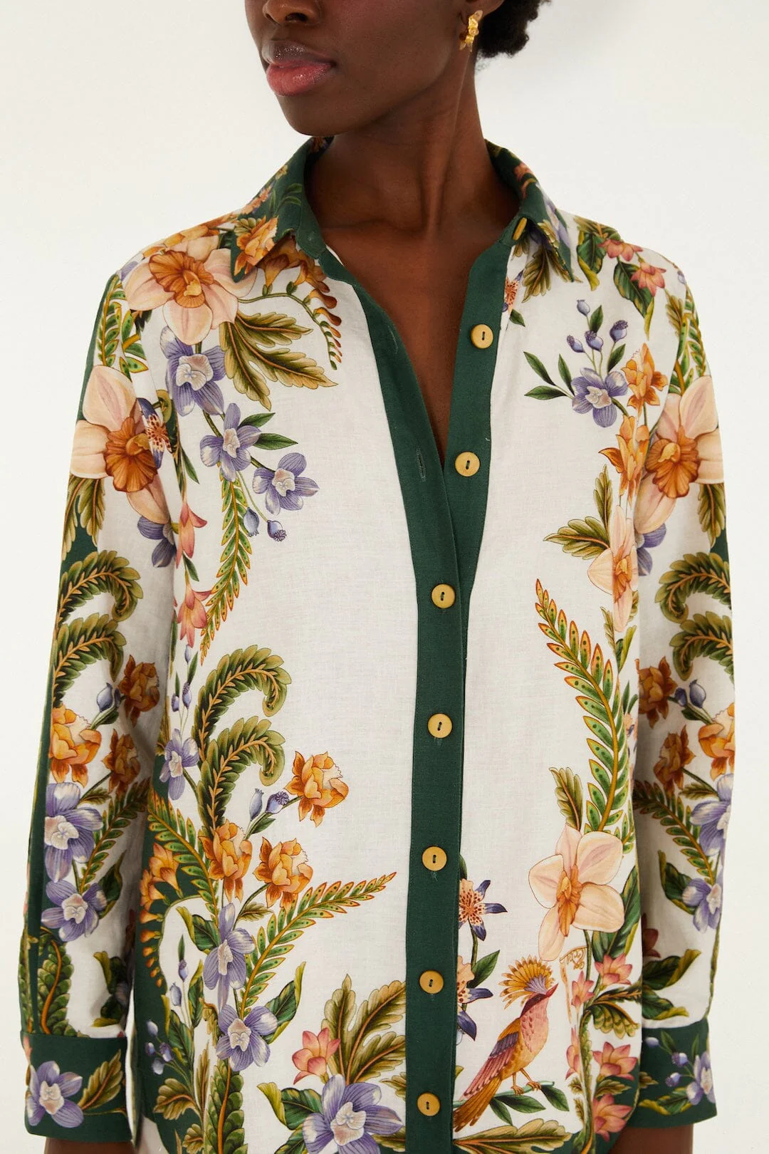 Sand Nature Collared Buttoned Shirt