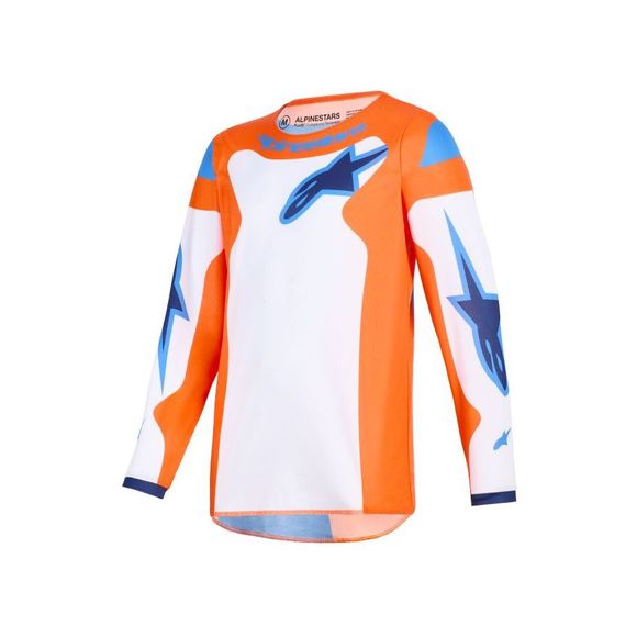 Maillot cross Alpinestars FLUID - GRID - ENFANT 2025 - Orange / BleuRef : AP4039